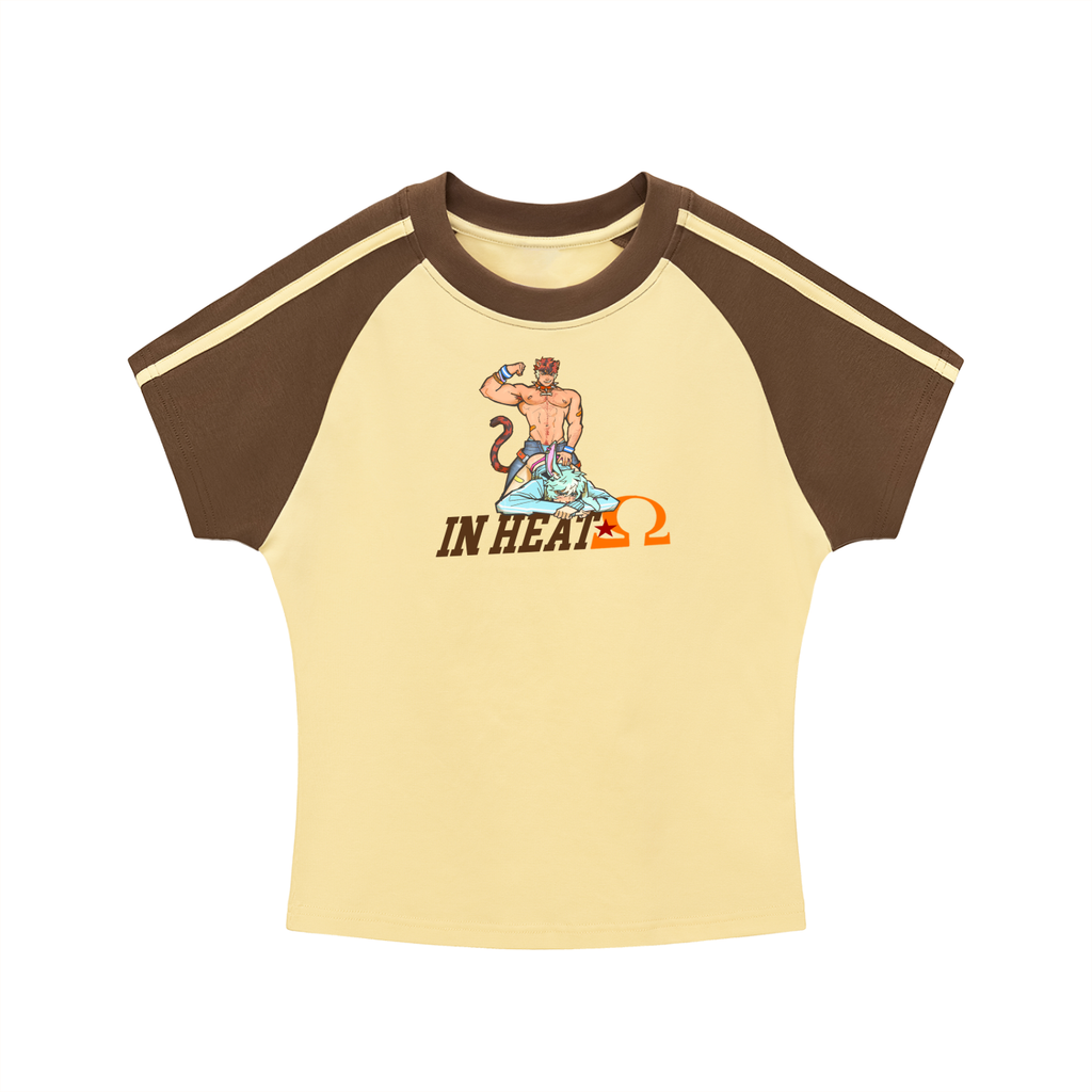 In Heat Ω Striped Raglan Baby Tee