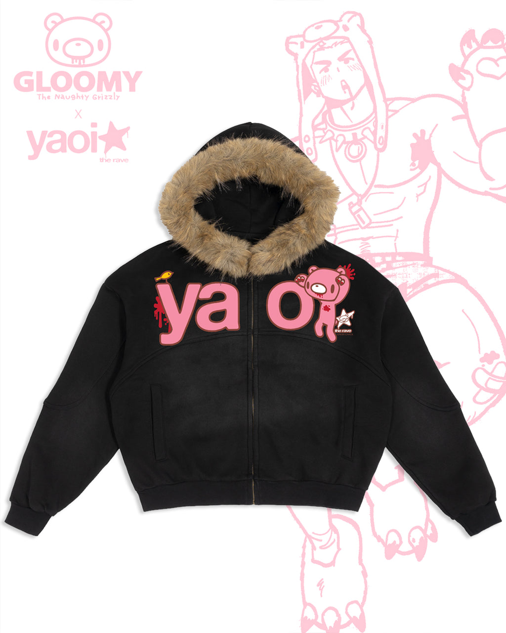 YAOI x GLOOMY Sneaky Zip-Up Parka
