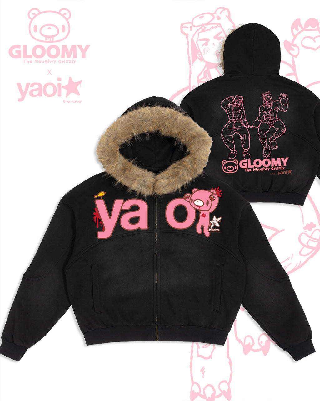 YAOI x GLOOMY Sneaky Zip-Up Parka