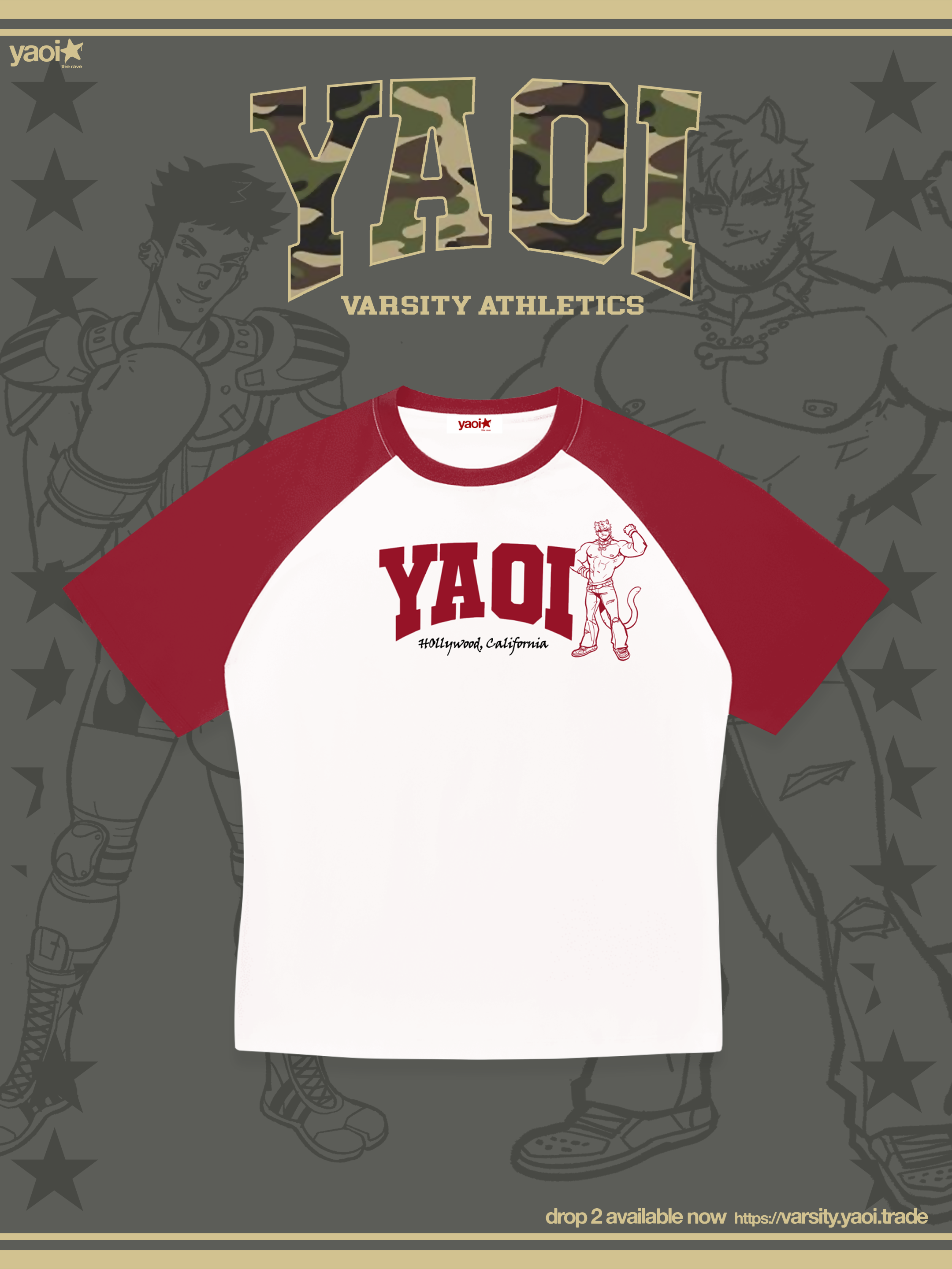 Yaoi Fan Club Burgundy Raglan