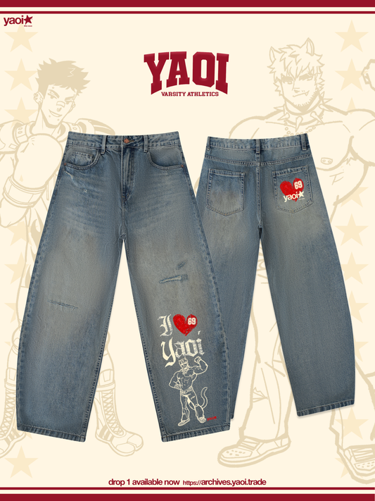 I ♥ YAOI Tatted Jeans