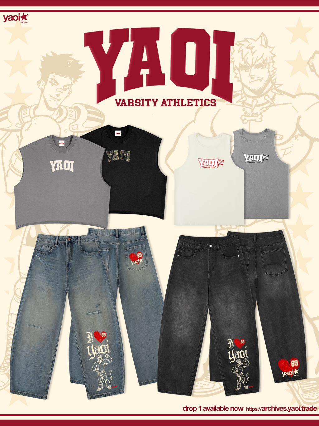 I ♥ YAOI Tatted Jeans